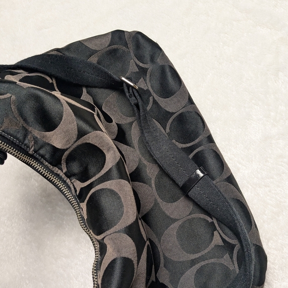 Coach Poppy black and brown women's shoulder bag with removable adjustable strap - Picture 6 of 13